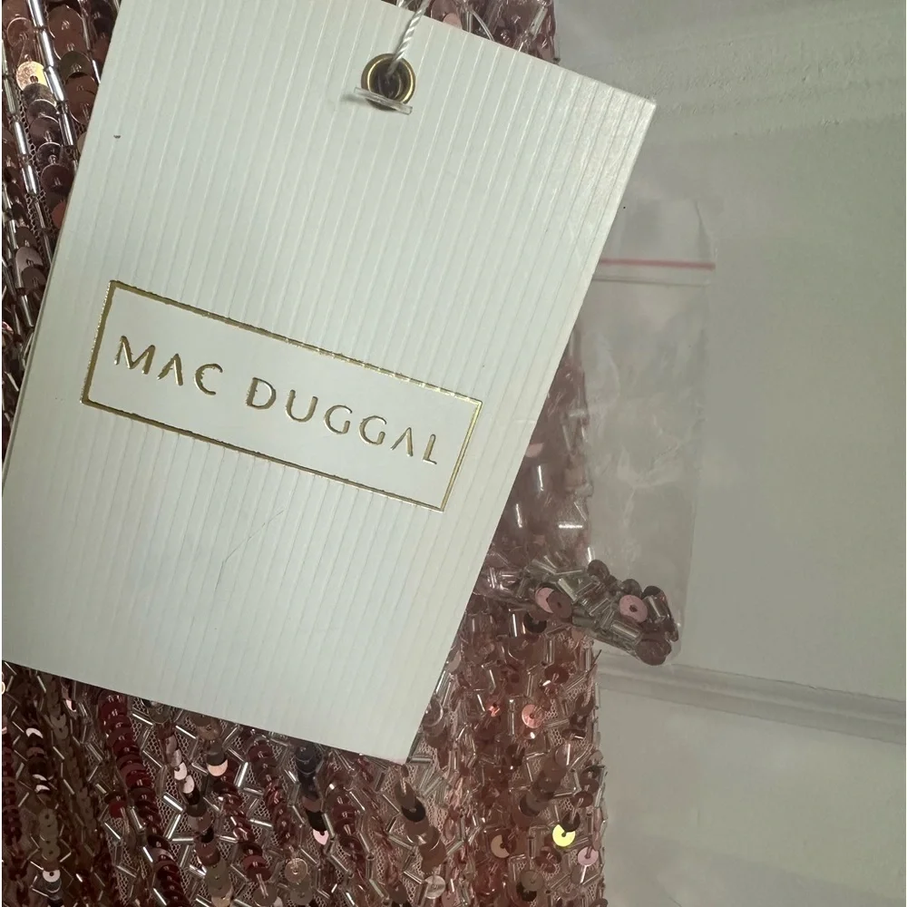 Mac Duggal Blush Sequin Maxi Dress - Picture 7 of 10